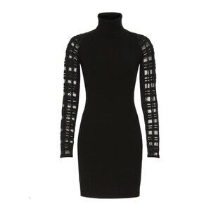 ESTEBAN CORTAZAR - Turtleneck Dress - Black Knit